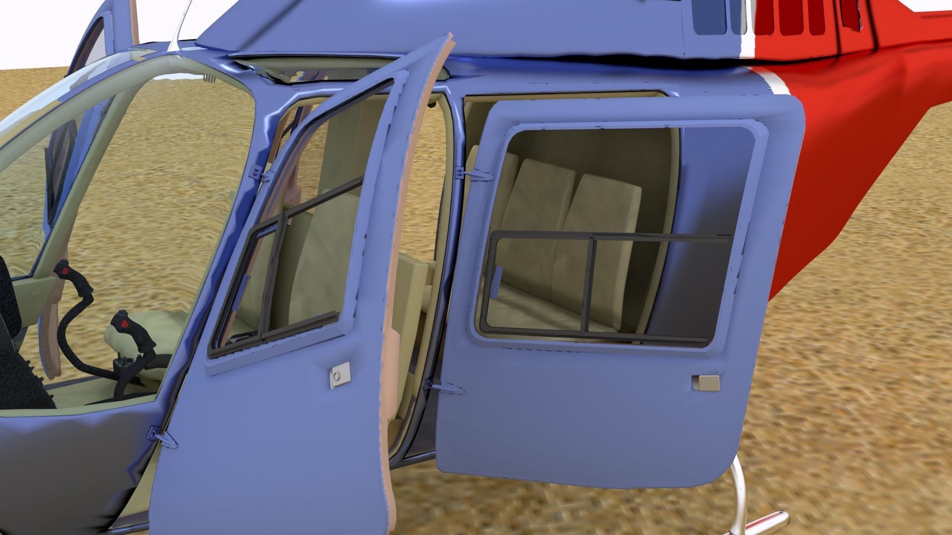 Bell 206 Helicopter 3D model_2