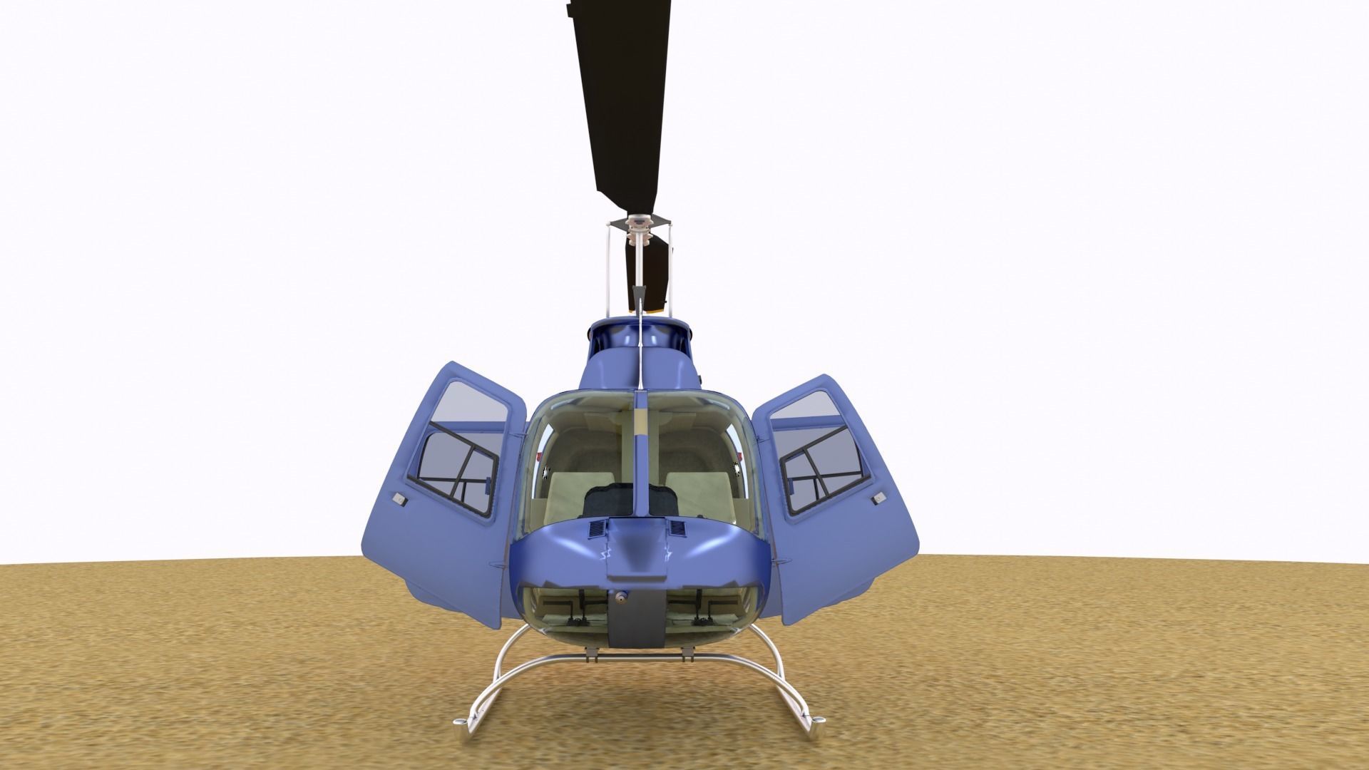 Bell 206 Helicopter 3D model_17