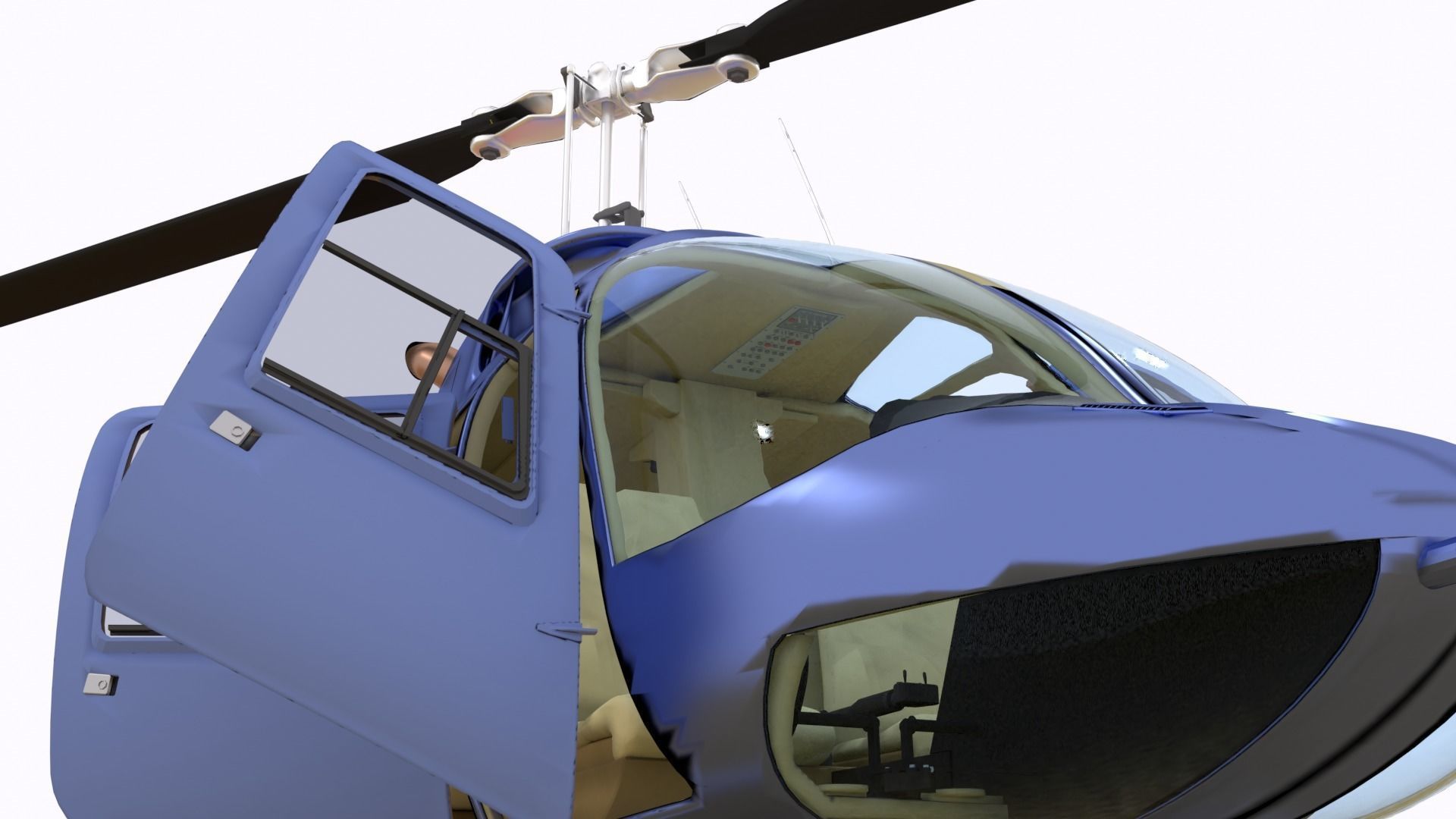 Bell 206 Helicopter 3D model_5