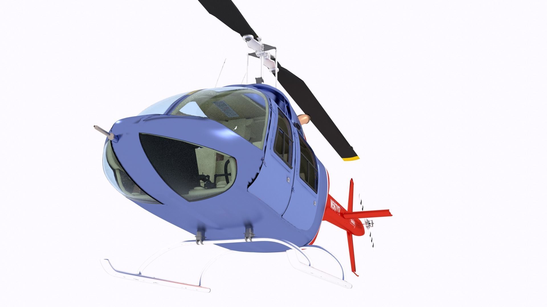 Bell 206 Helicopter 3D model_21