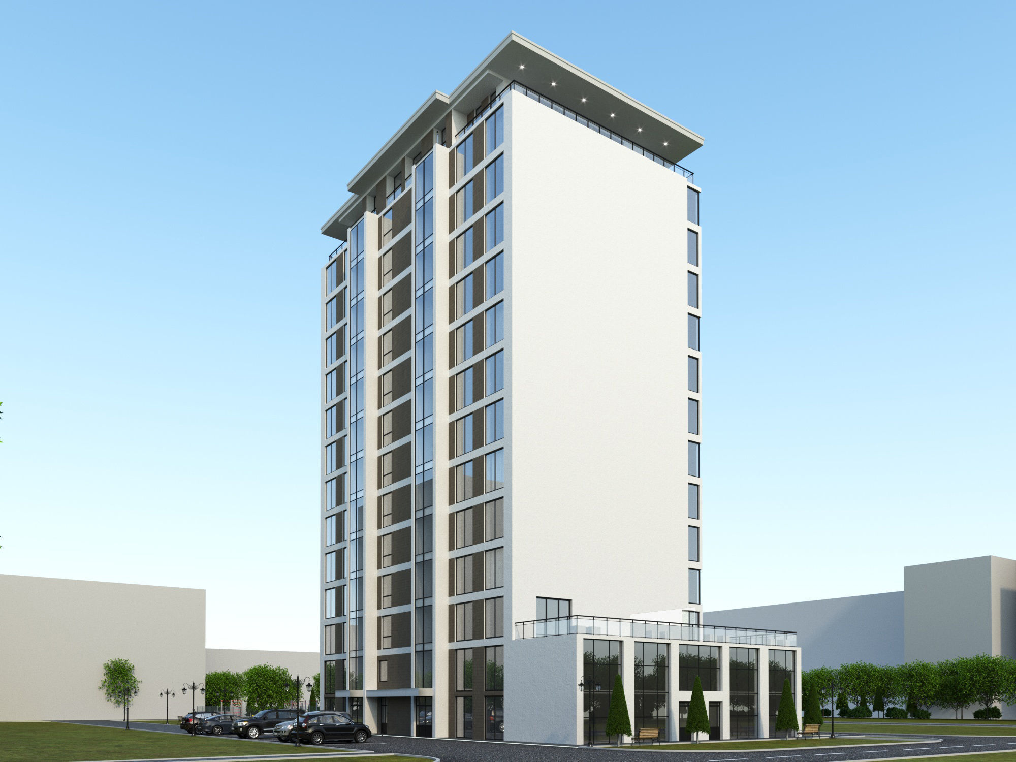 Residential building 3D model_2