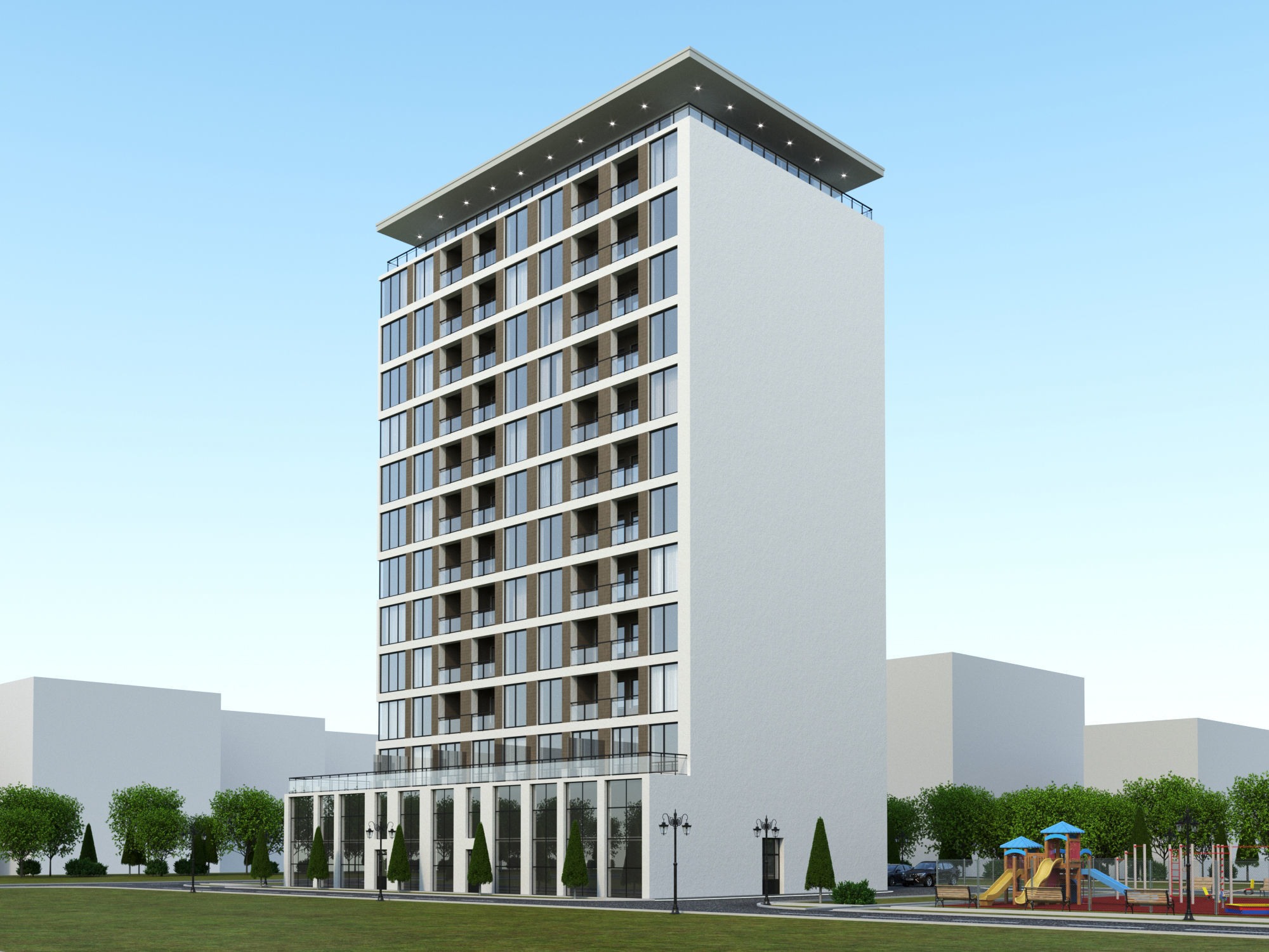 Residential building 3D model_3
