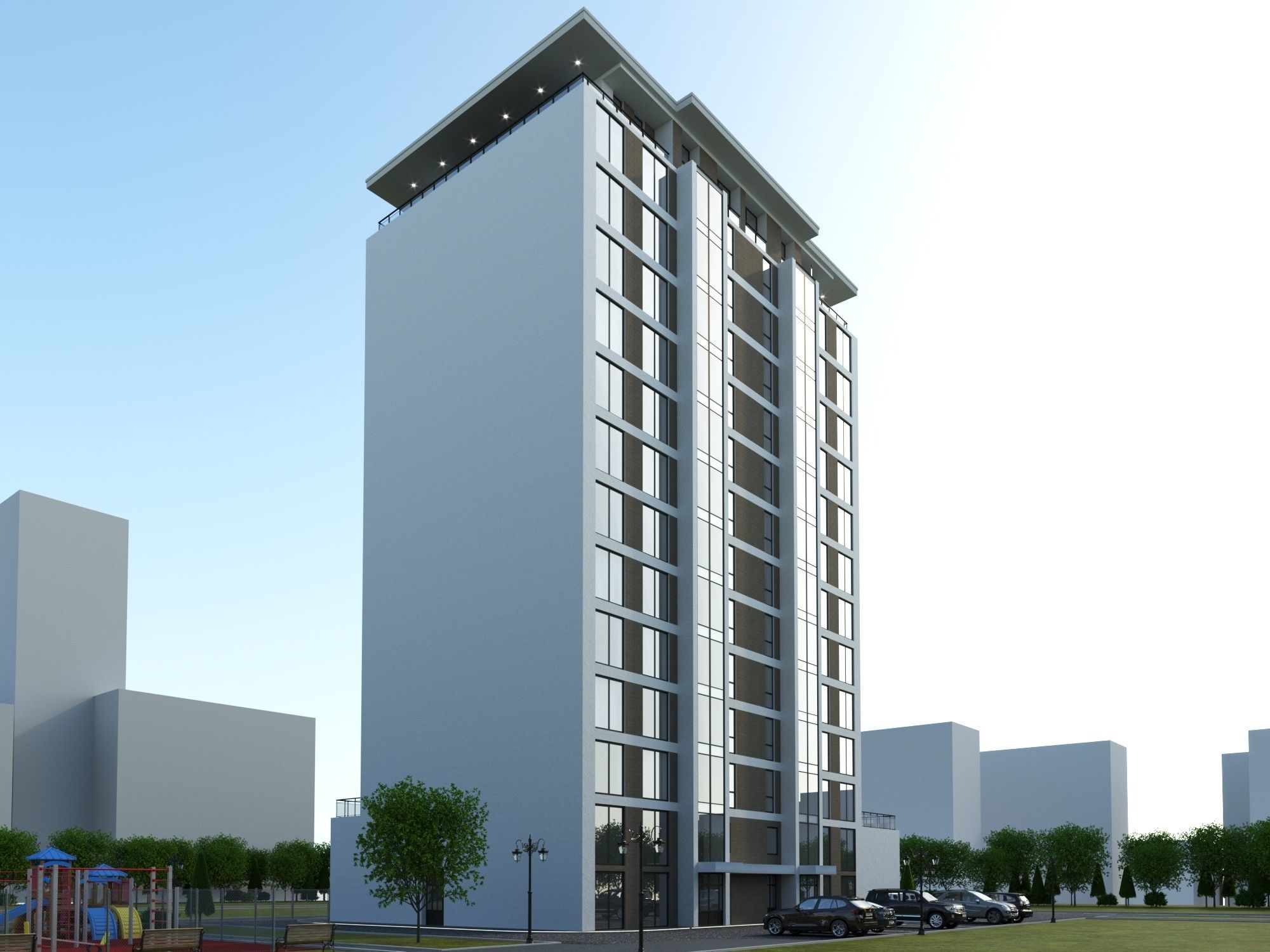 Residential building 3D model_1