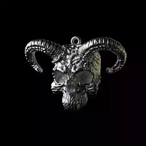 Pendant Demon Skull  stl obj necklace