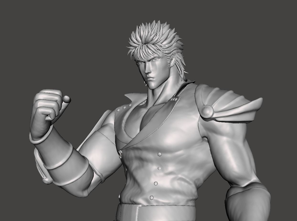 Kenshiro 3D Model character on table 3D print model_1