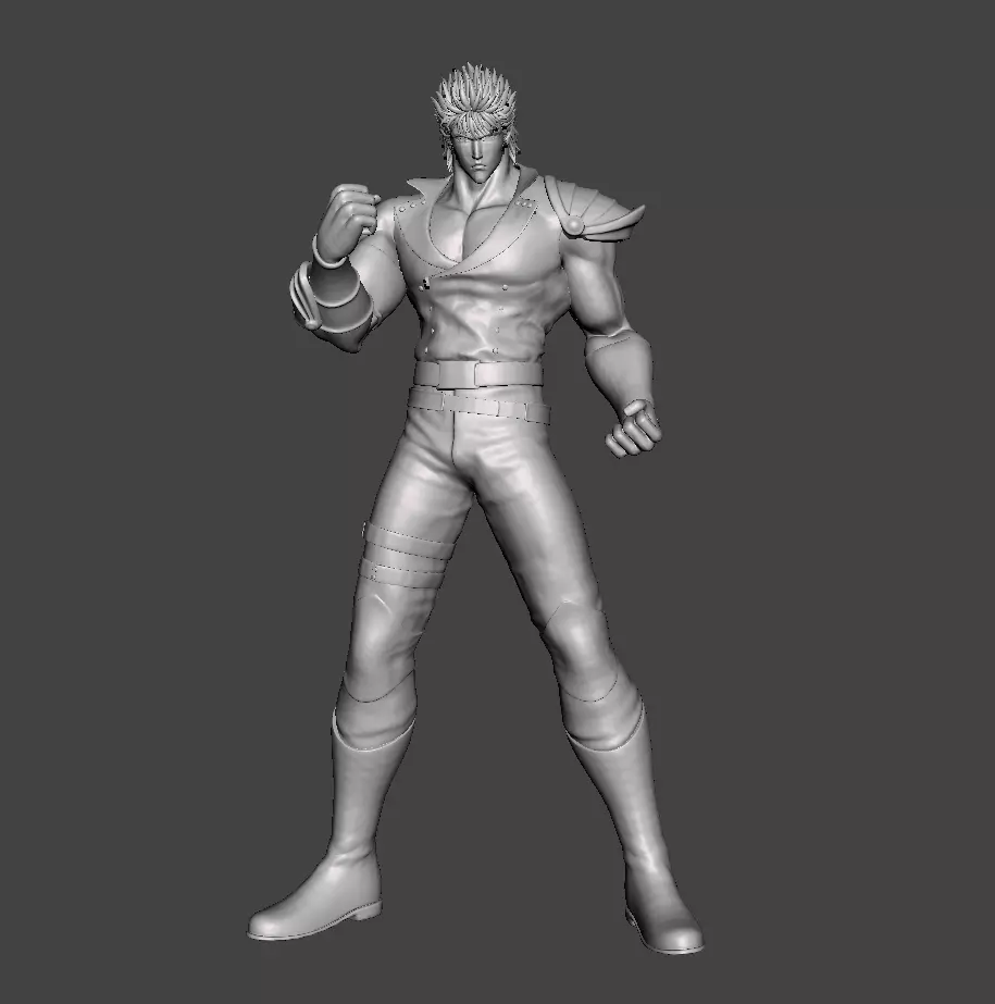 Kenshiro 3D Model character on table 3D print model_0