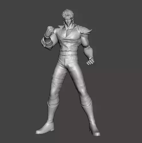 Kenshiro 3D Model character on table