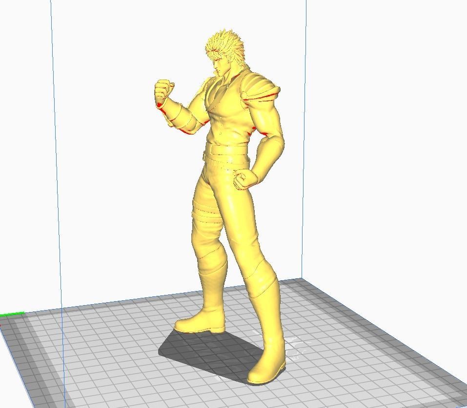 Kenshiro 3D Model character on table 3D print model_3