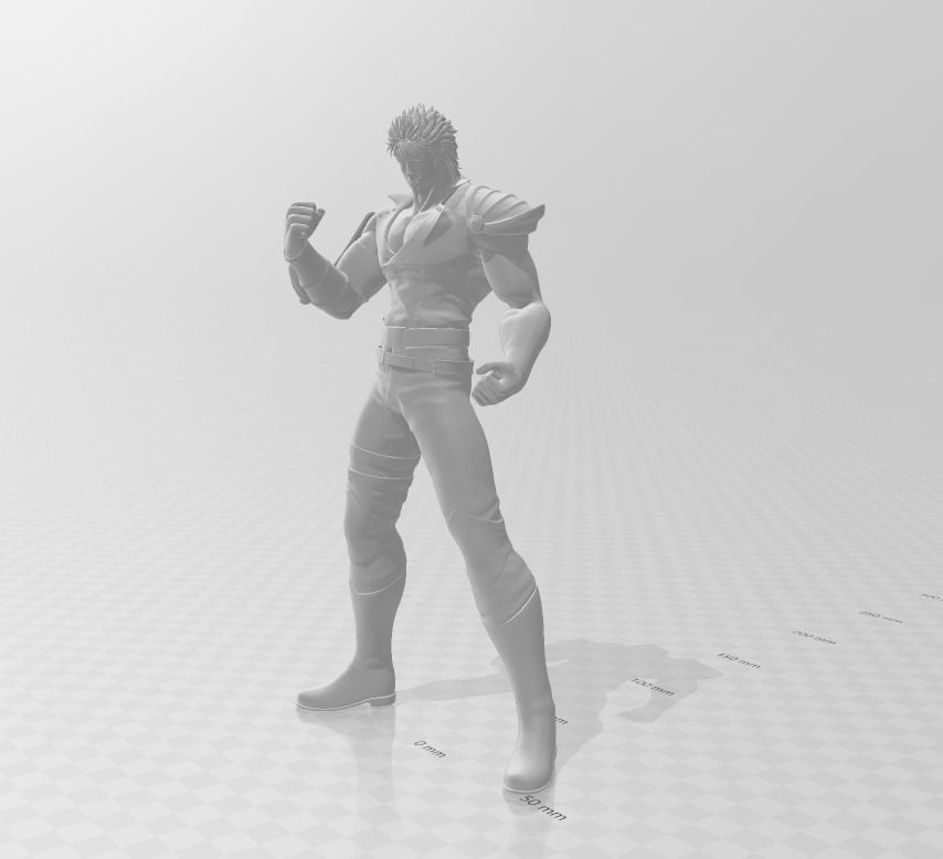 Kenshiro 3D Model character on table 3D print model_2