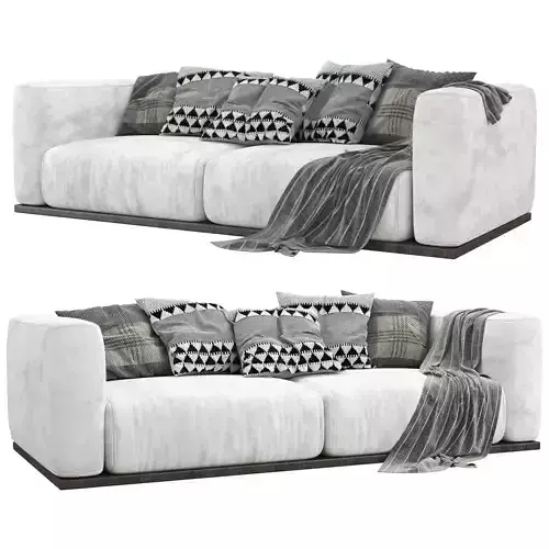  Lario Flexform double sofa Low-poly 3D model
