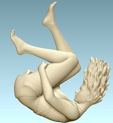 FALLING DOWN GIRL 3D print model