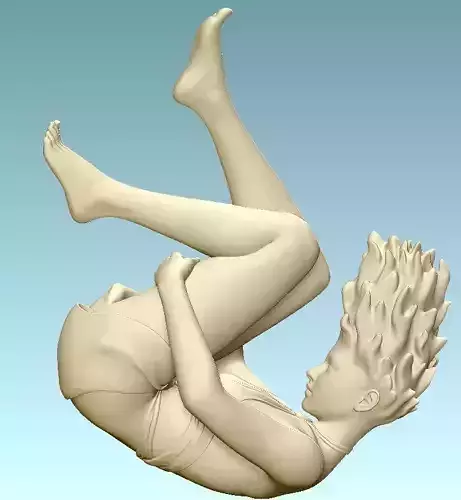 FALLING DOWN GIRL 3D print model