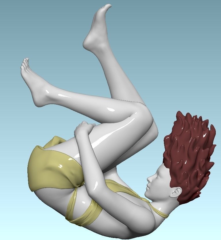 FALLING DOWN GIRL 3D print model_1