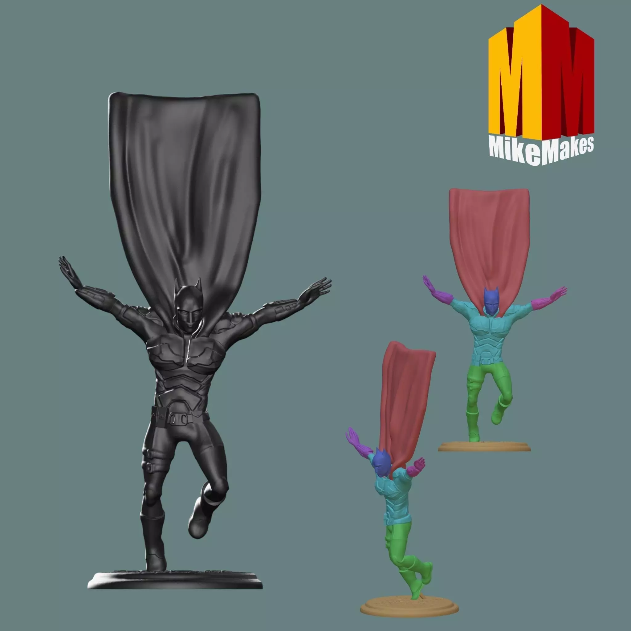 THE BATMAN 2022 STATUE ROBERT PATTINSON BATMAN FAN ART STATUE 3D print model