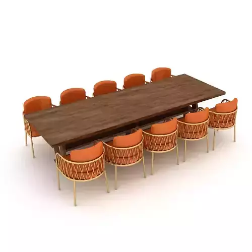 3d modern dining table 01