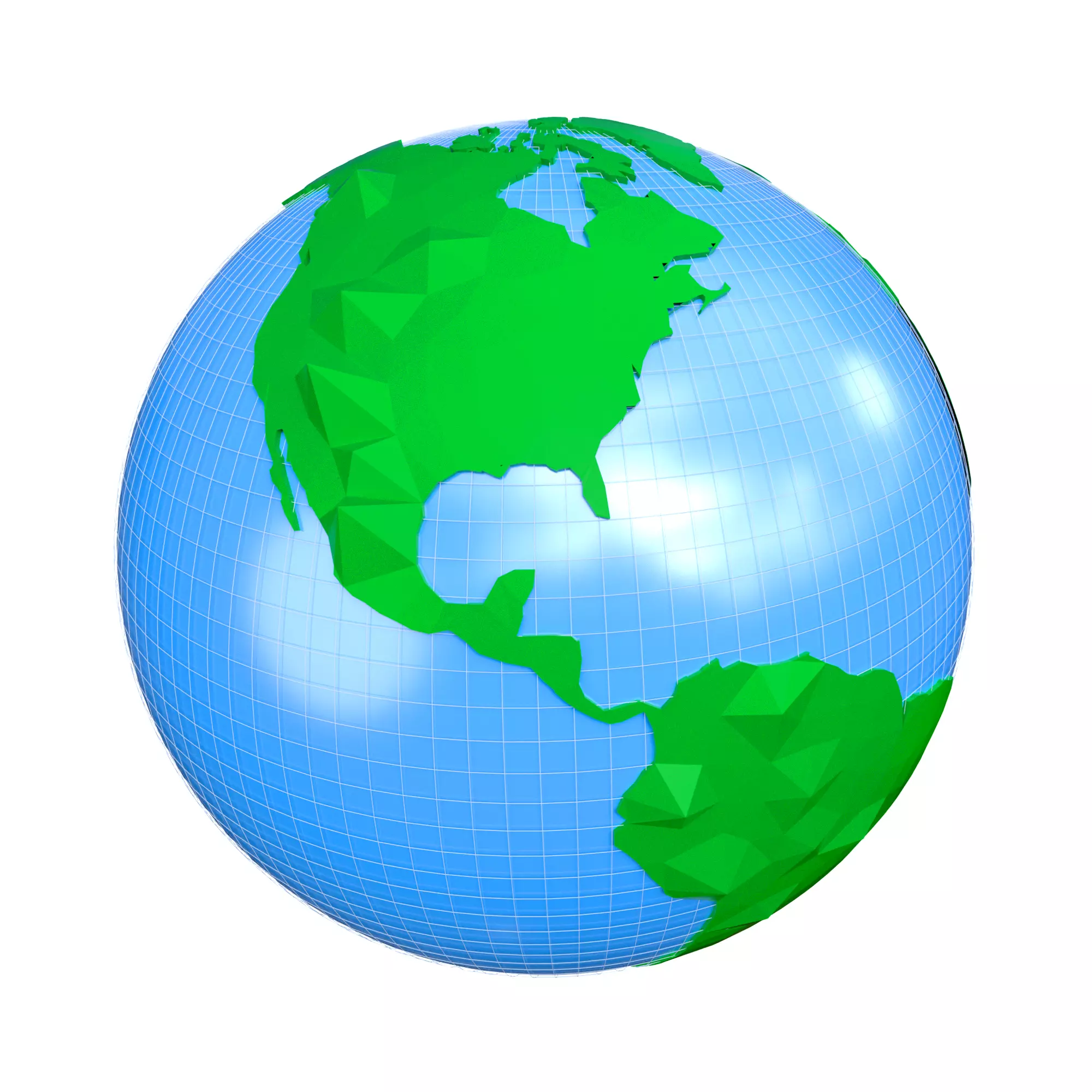 earth globe Free 3D model_0