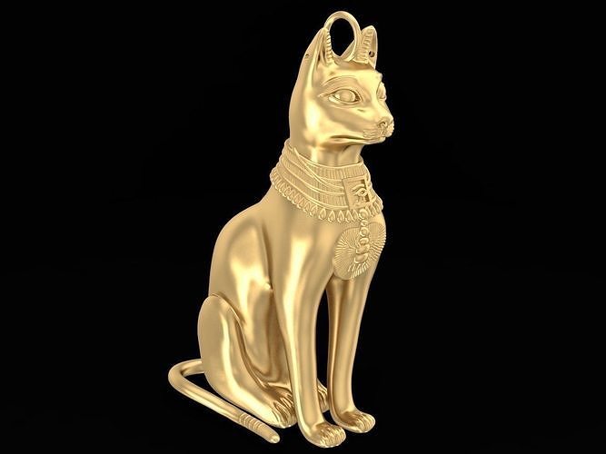 The Pharaonic Cat or Egyptian cat pendant 3156 3D print model