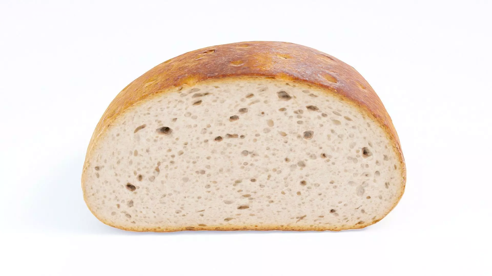 Half Bread Loaf Low-poly 3D model