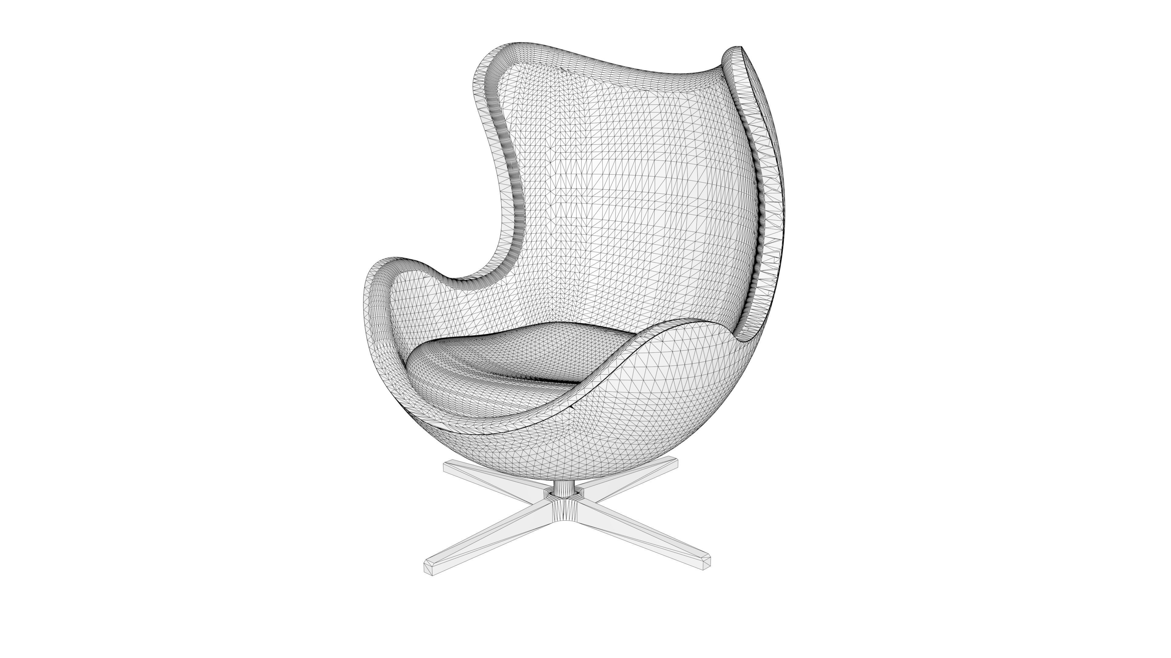 Egg Chair 3D print model_1