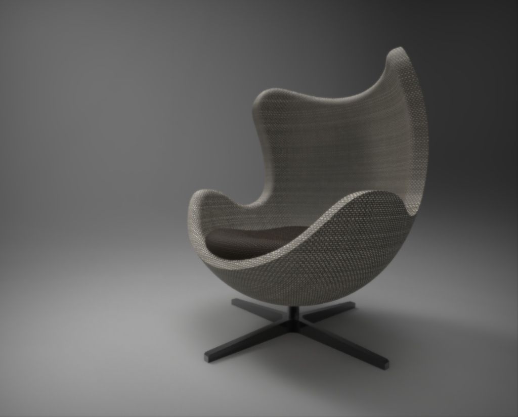 Egg Chair 3D print model_2