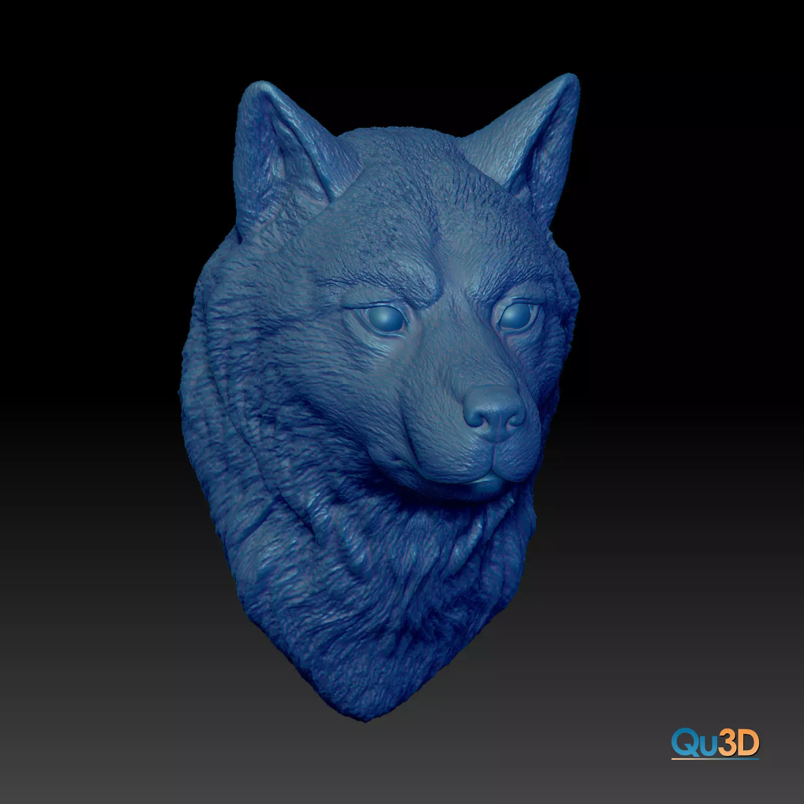 Wolf-High-end 3D print model highpoly wolf head Free 3D print model