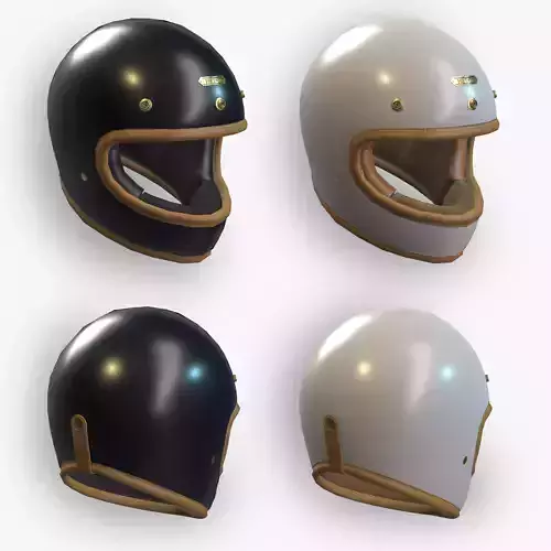 Helmet classic Low-poly 3D model