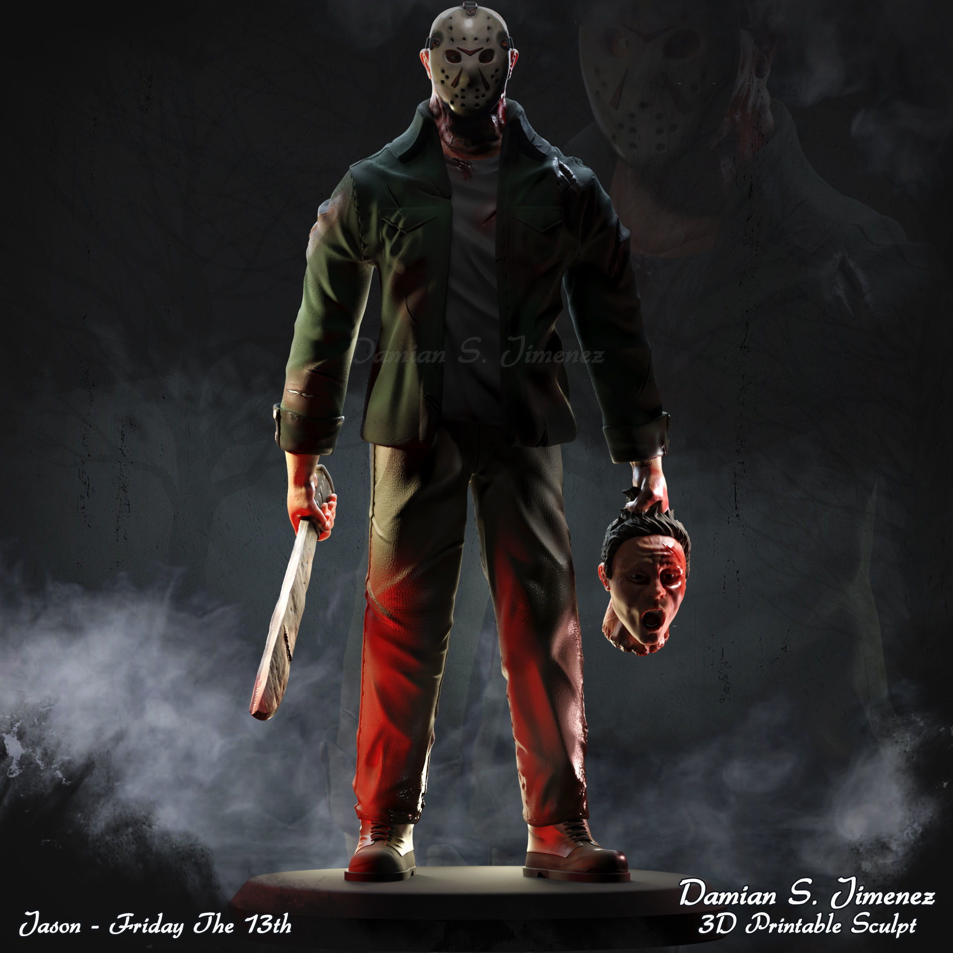 Jason Friday The 13th Printable Sculpt 3D print model_15
