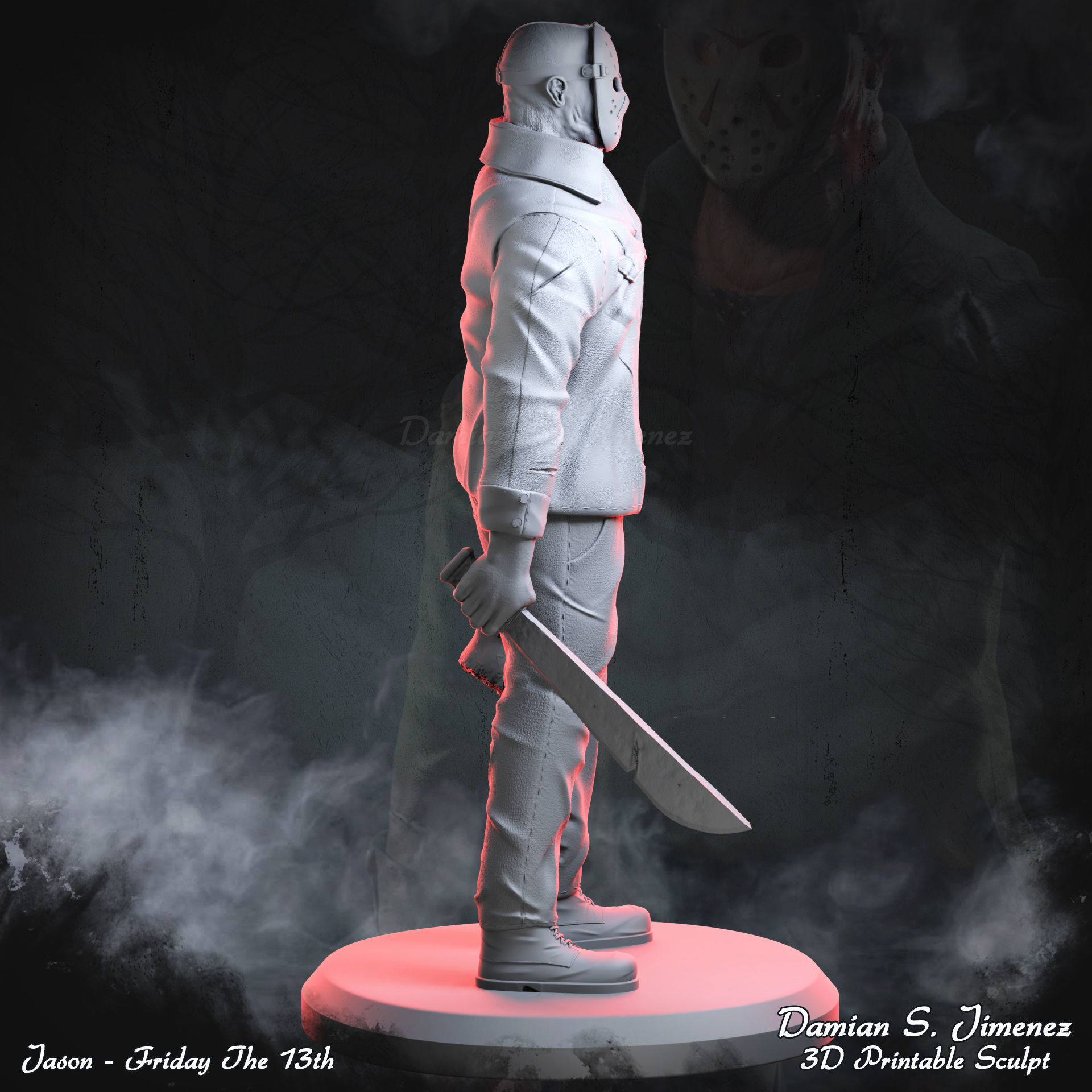 Jason Friday The 13th Printable Sculpt 3D print model_7