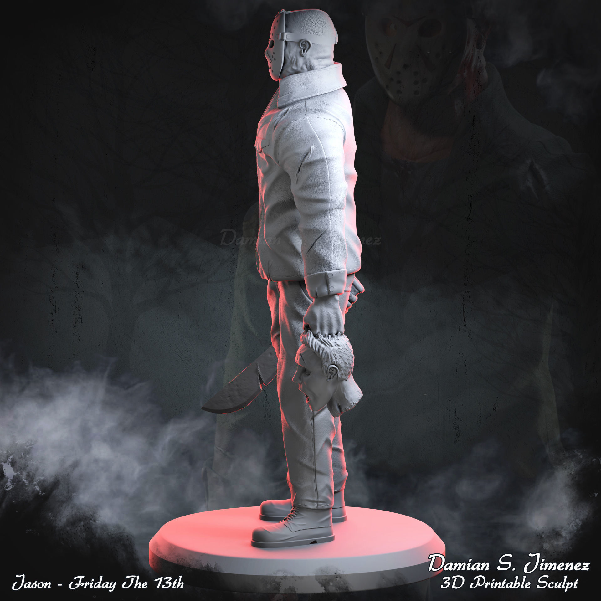 Jason Friday The 13th Printable Sculpt 3D print model_2