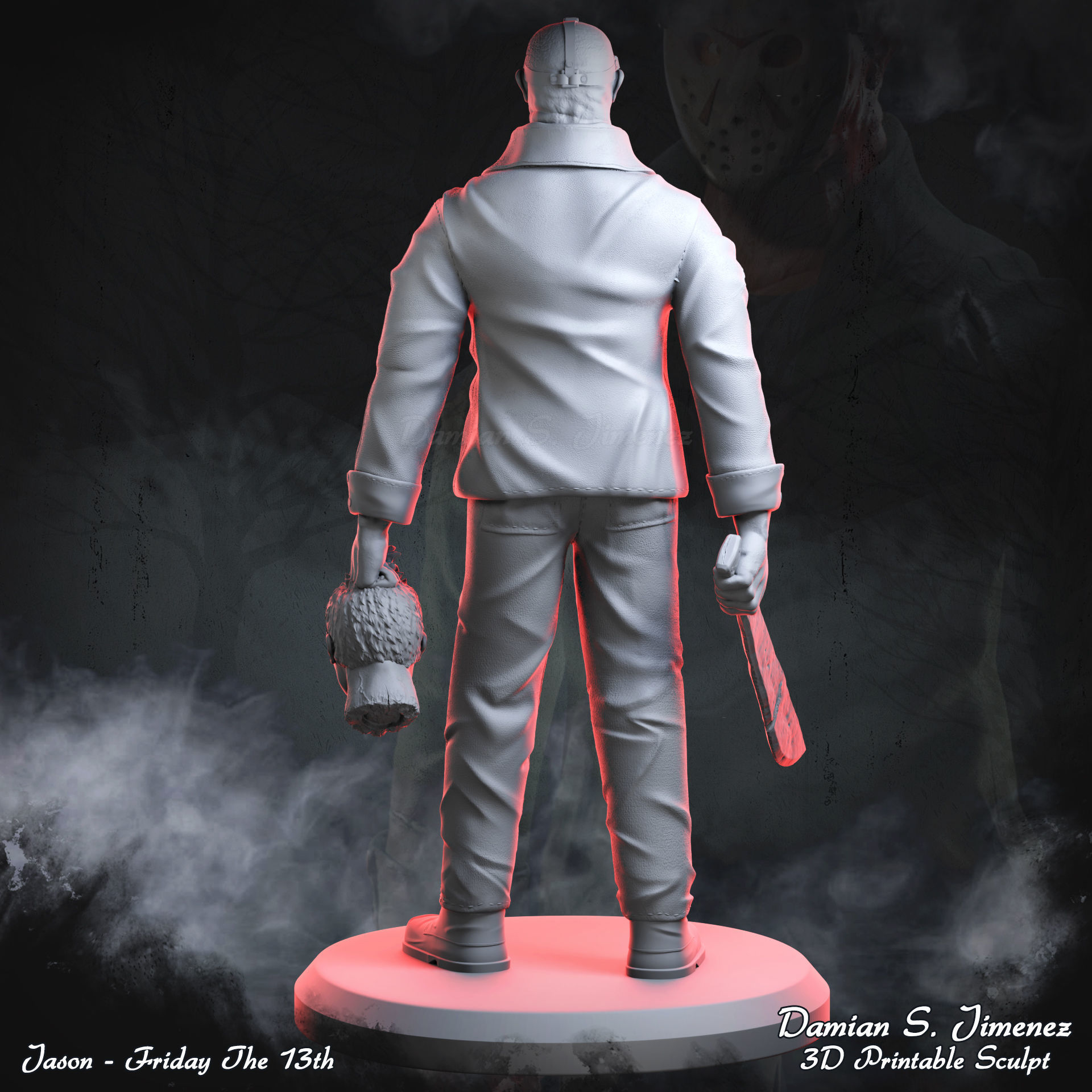 Jason Friday The 13th Printable Sculpt 3D print model_3