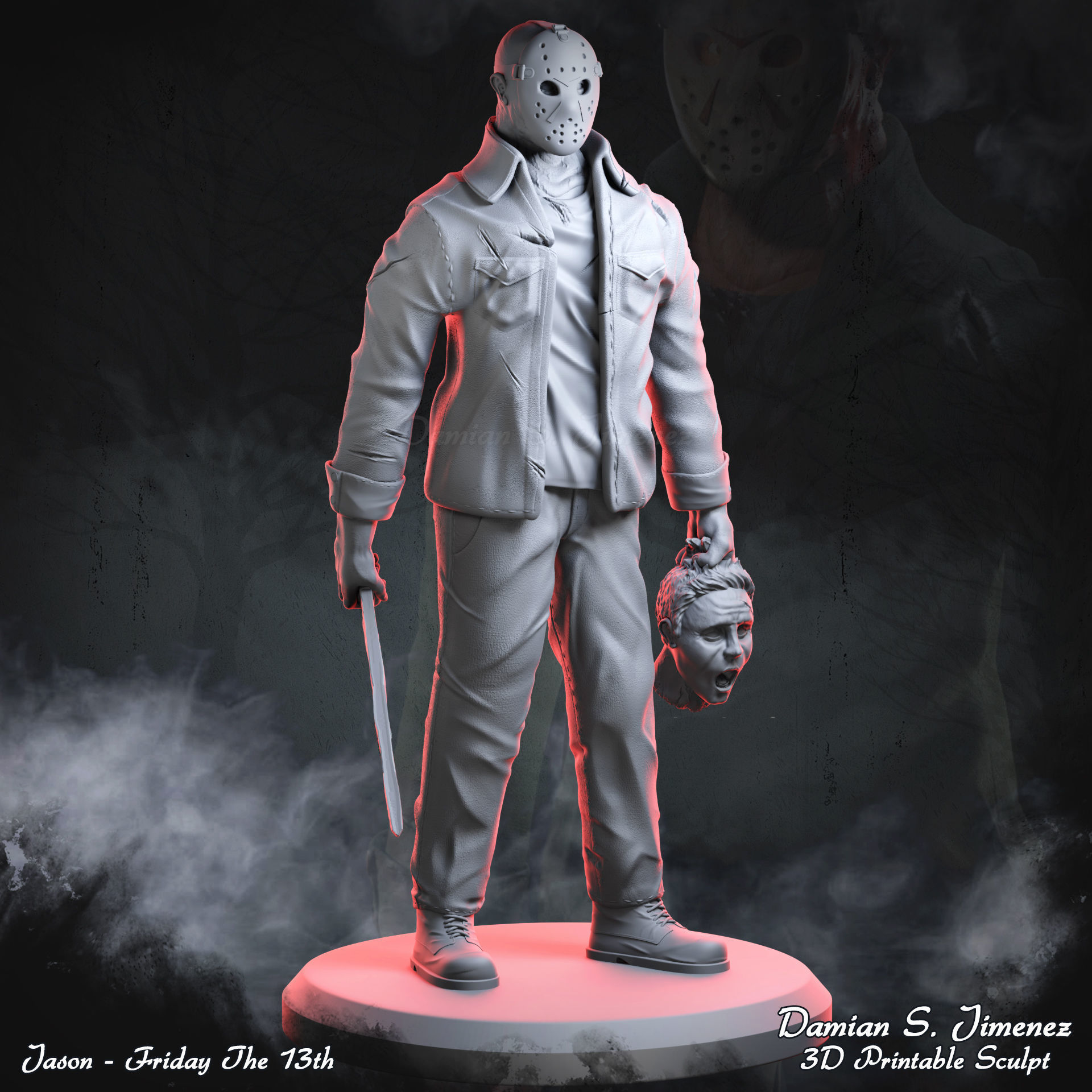 Jason Friday The 13th Printable Sculpt 3D print model_1
