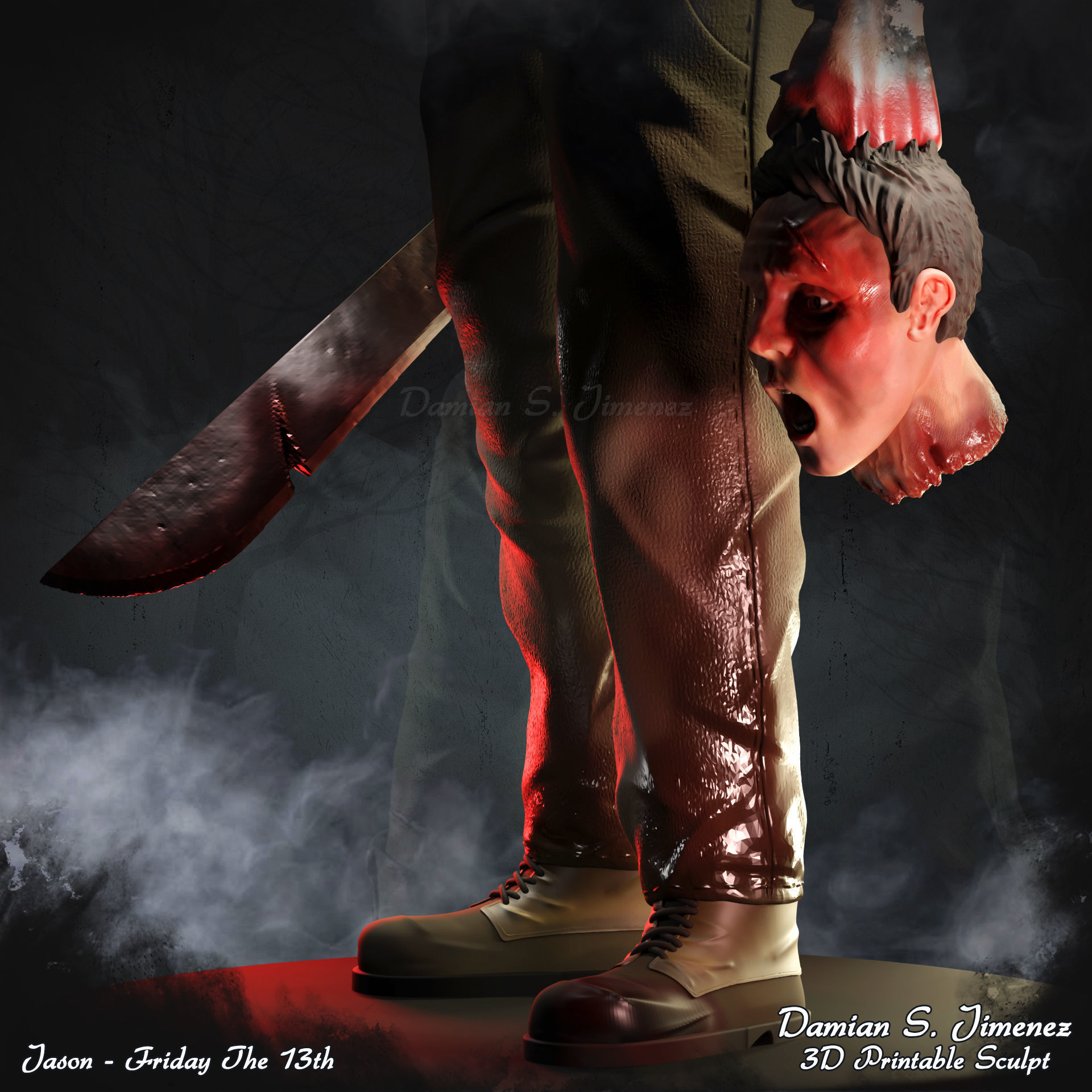 Jason Friday The 13th Printable Sculpt 3D print model_12