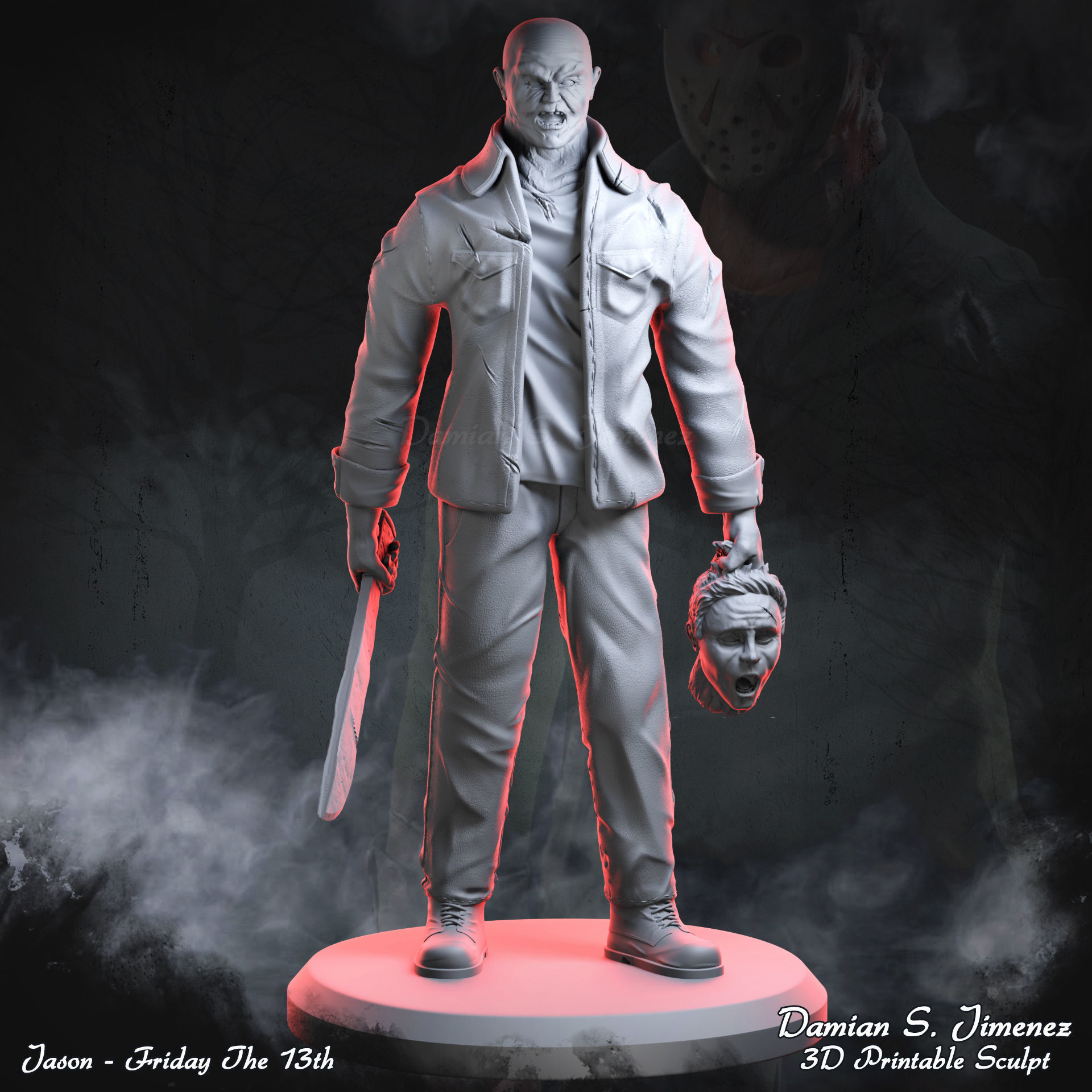 Jason Friday The 13th Printable Sculpt 3D print model_9
