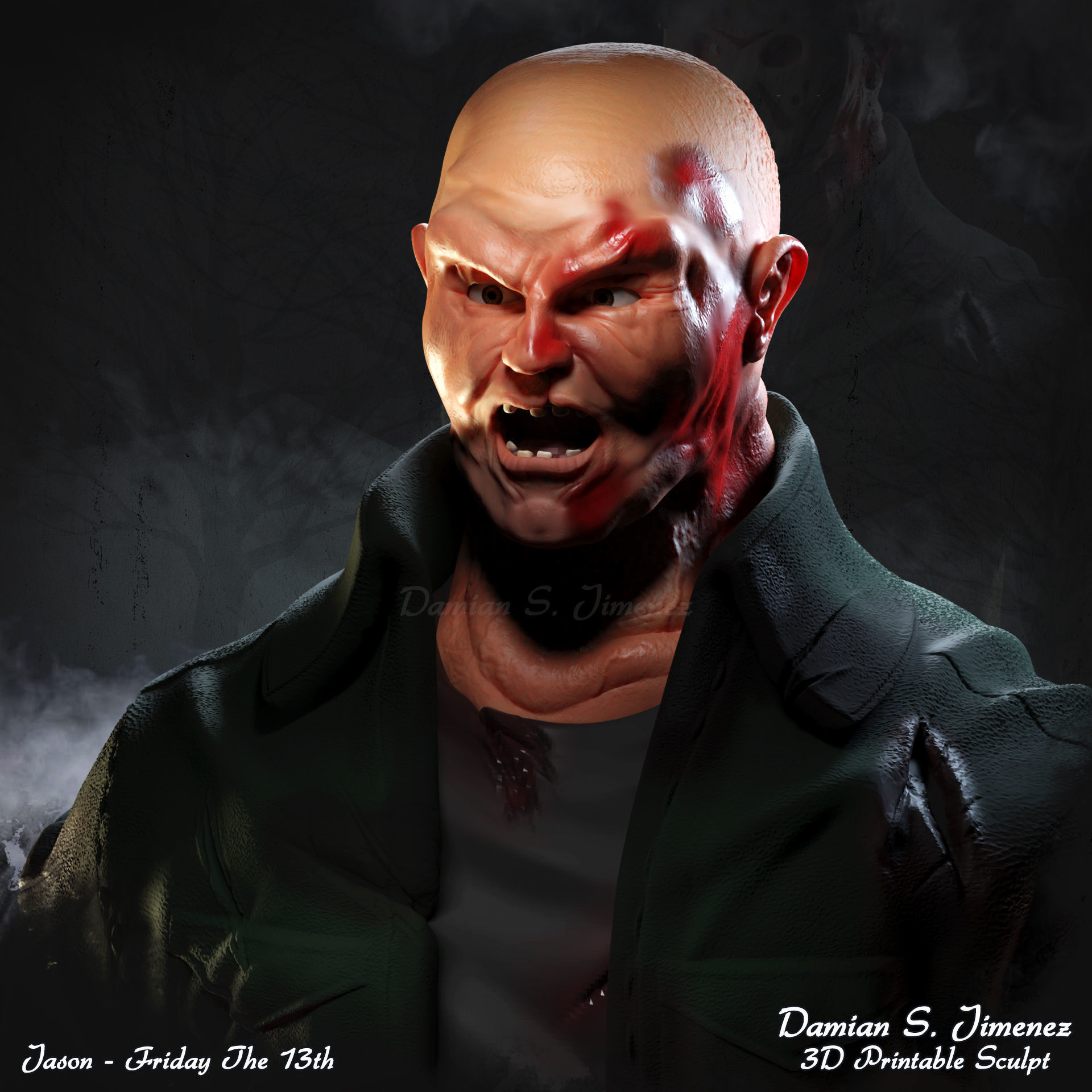 Jason Friday The 13th Printable Sculpt 3D print model_13