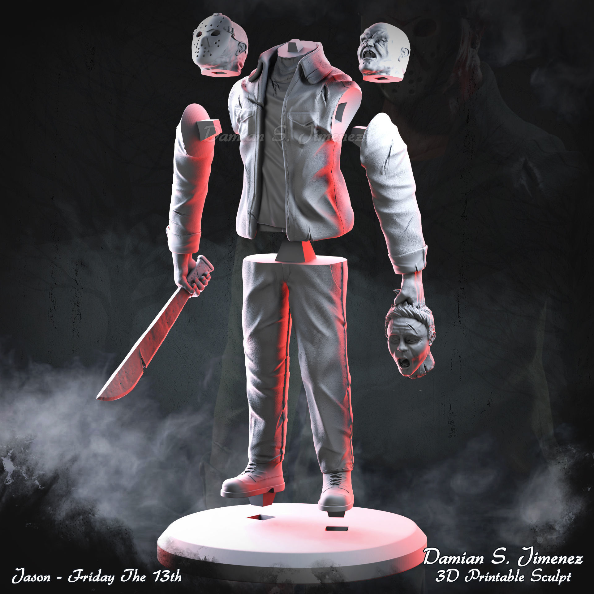 Jason Friday The 13th Printable Sculpt 3D print model_10