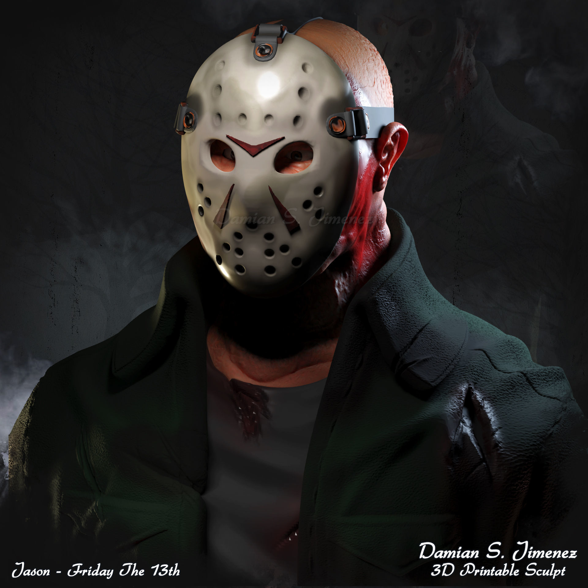 Jason Friday The 13th Printable Sculpt 3D print model_11