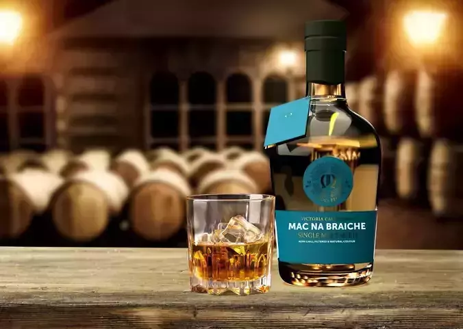 Whiskey botle Low-poly 3D model