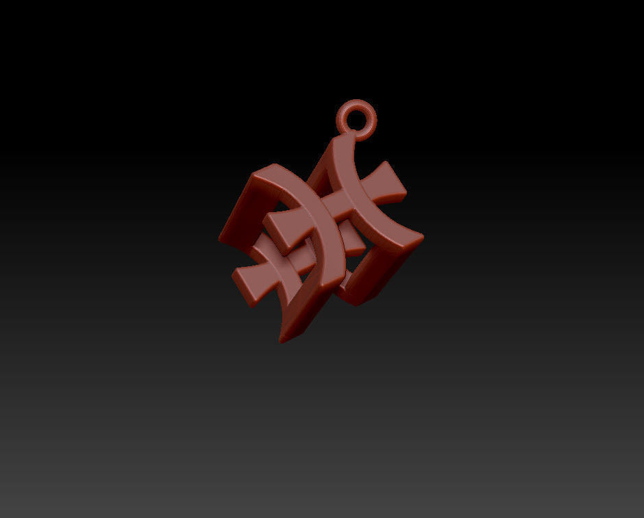 Zodiac 3d Necklace 3D print model_5