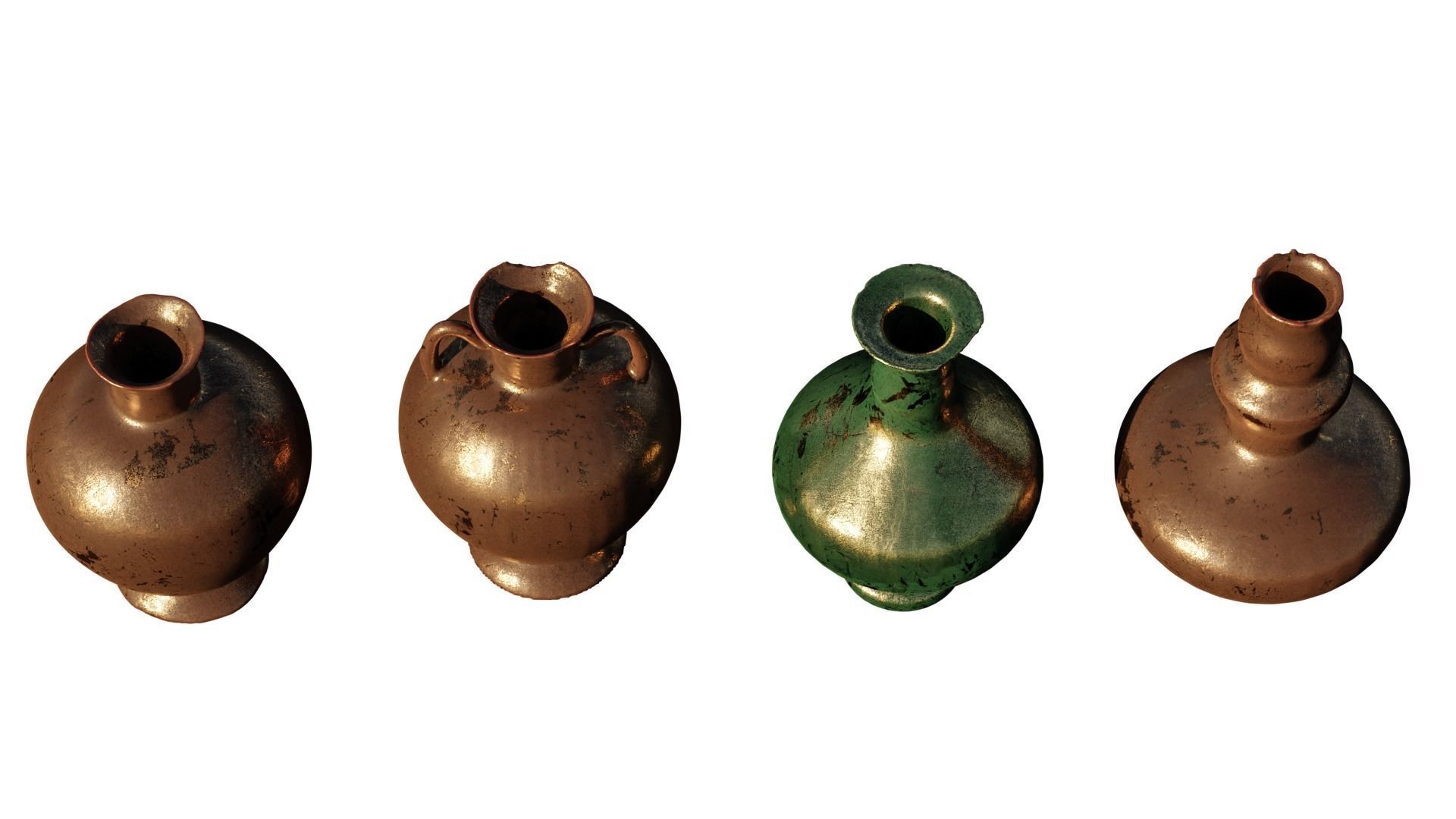 Old Jugs Pots and Vases collection 3D model_1