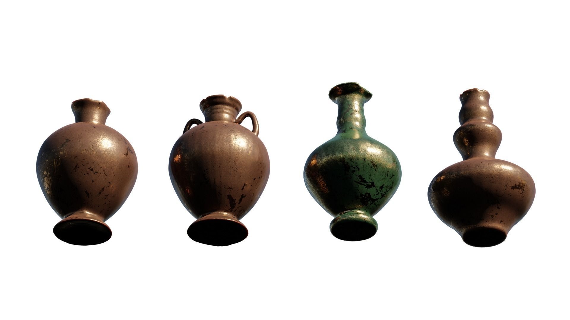 Old Jugs Pots and Vases collection 3D model_2