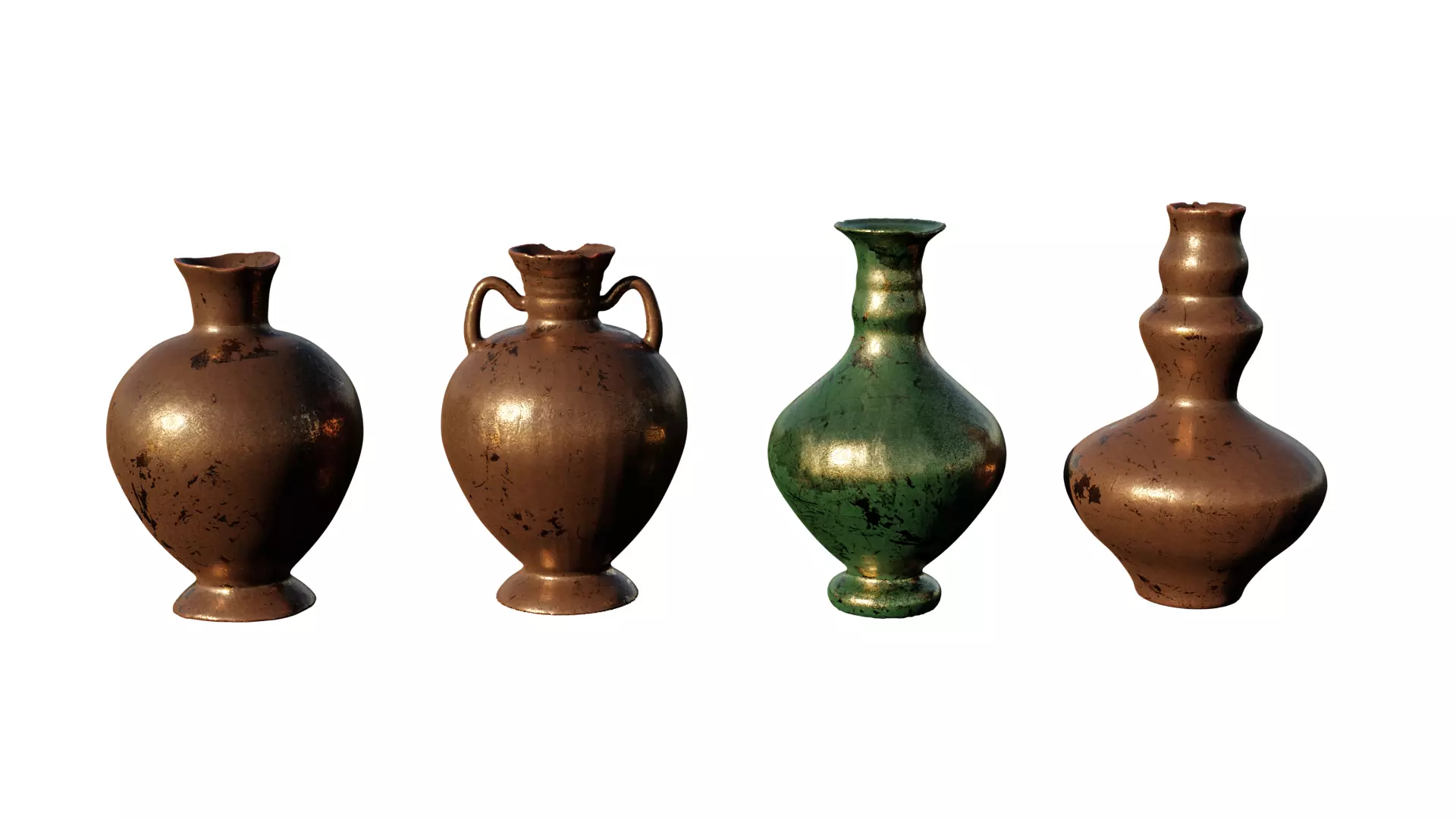 Old Jugs Pots and Vases collection 3D model_0