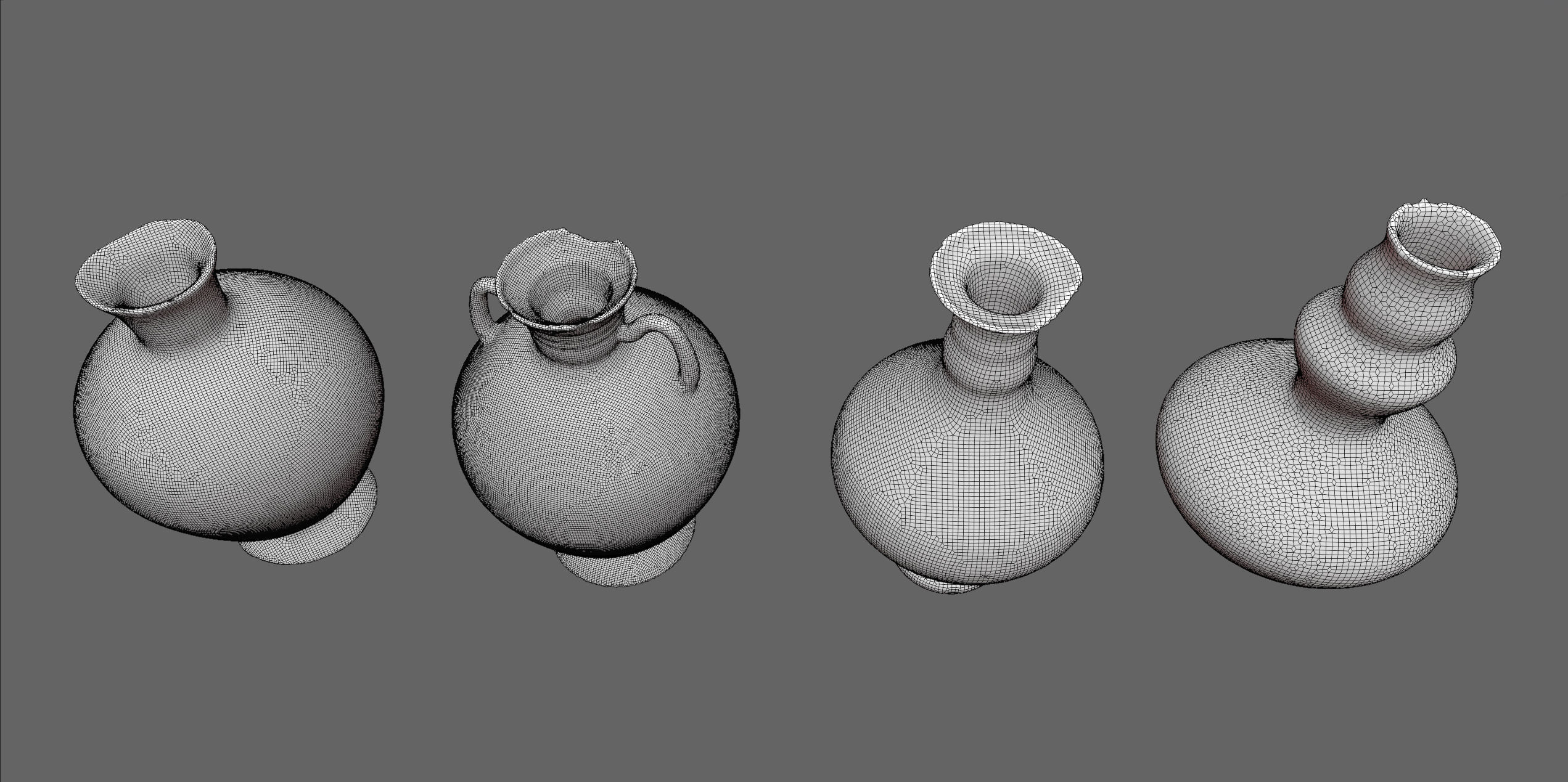 Old Jugs Pots and Vases collection 3D model_9