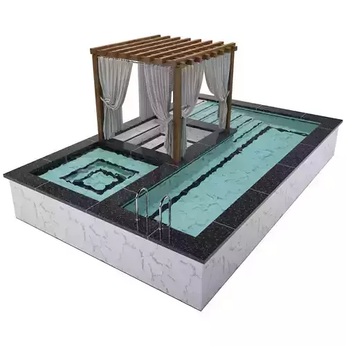 Swimming pool with gazebo 