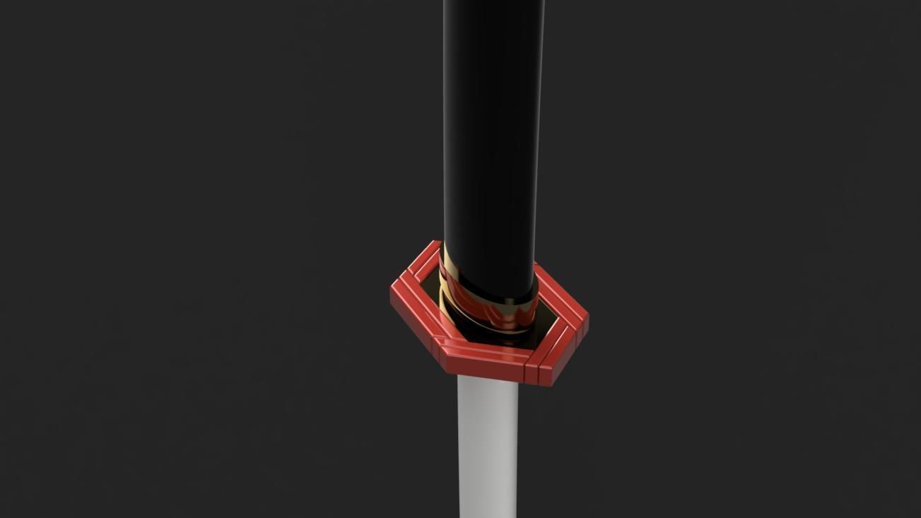 Demon Slayer Kimetsu no Yaiba - Giyu Tomioka Katana - Scabbard 3D print model_4