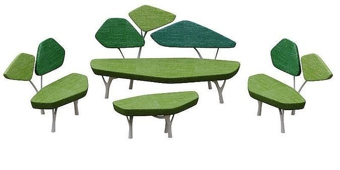 Contemporary Sofa set 3D model