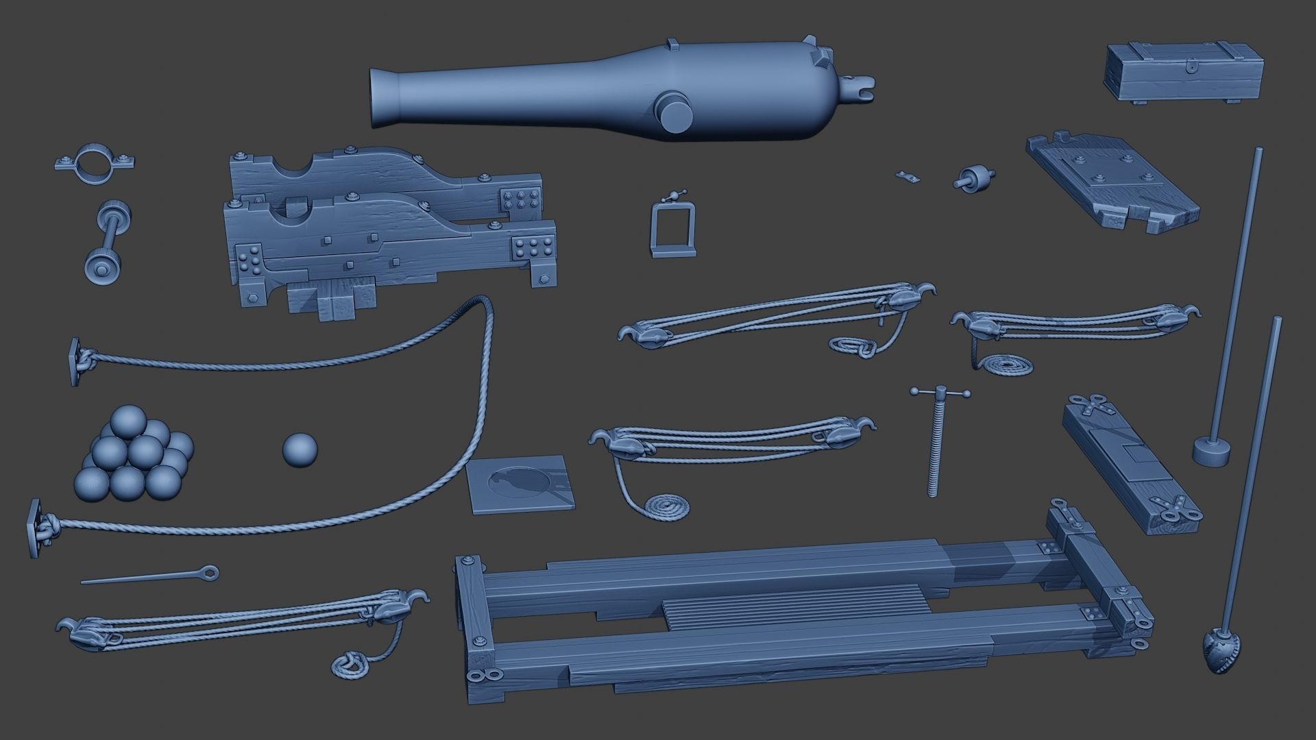 American civil war Dahlgren Cannon ACWDC 3D print model_1