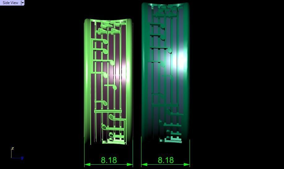 ring set 45 collection1  musical note 3D print model_11