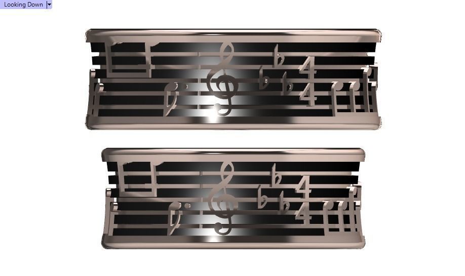 ring set 45 collection1  musical note 3D print model_17