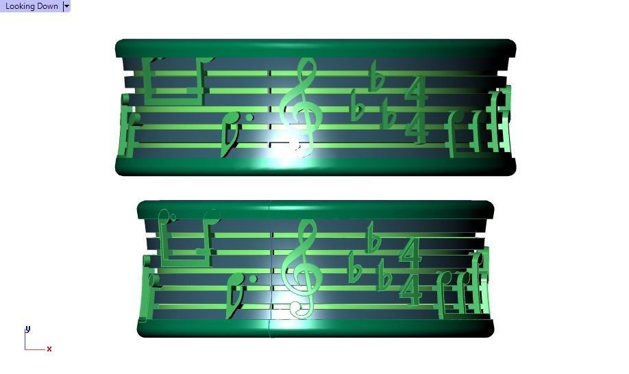 ring set 45 collection1  musical note 3D print model_15