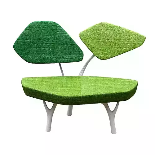 Armchair lounge chair with tree